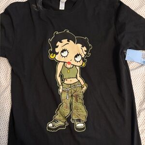 Betty Boop Black T-Shirt Brand New